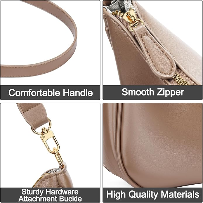 Shoulder Bag for Women Cute Hobo Purses and Handbags Retro Clutch Underarm Purse | Cute, Mocha