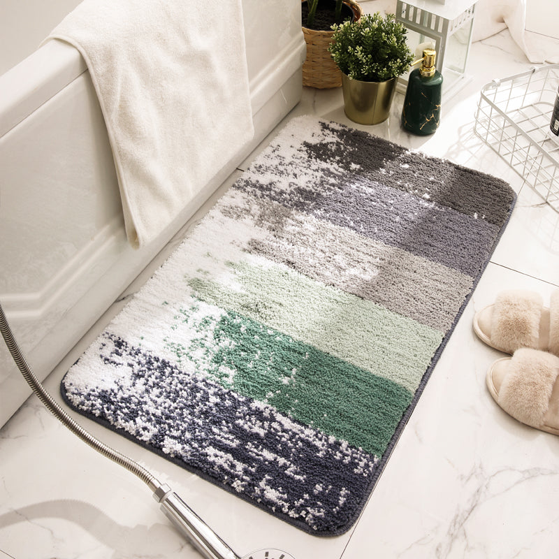 Bathroom Mats Non-Slip Rug Soft Bathroom Floor Mat for Entrance Green Bath Rug,Colorful