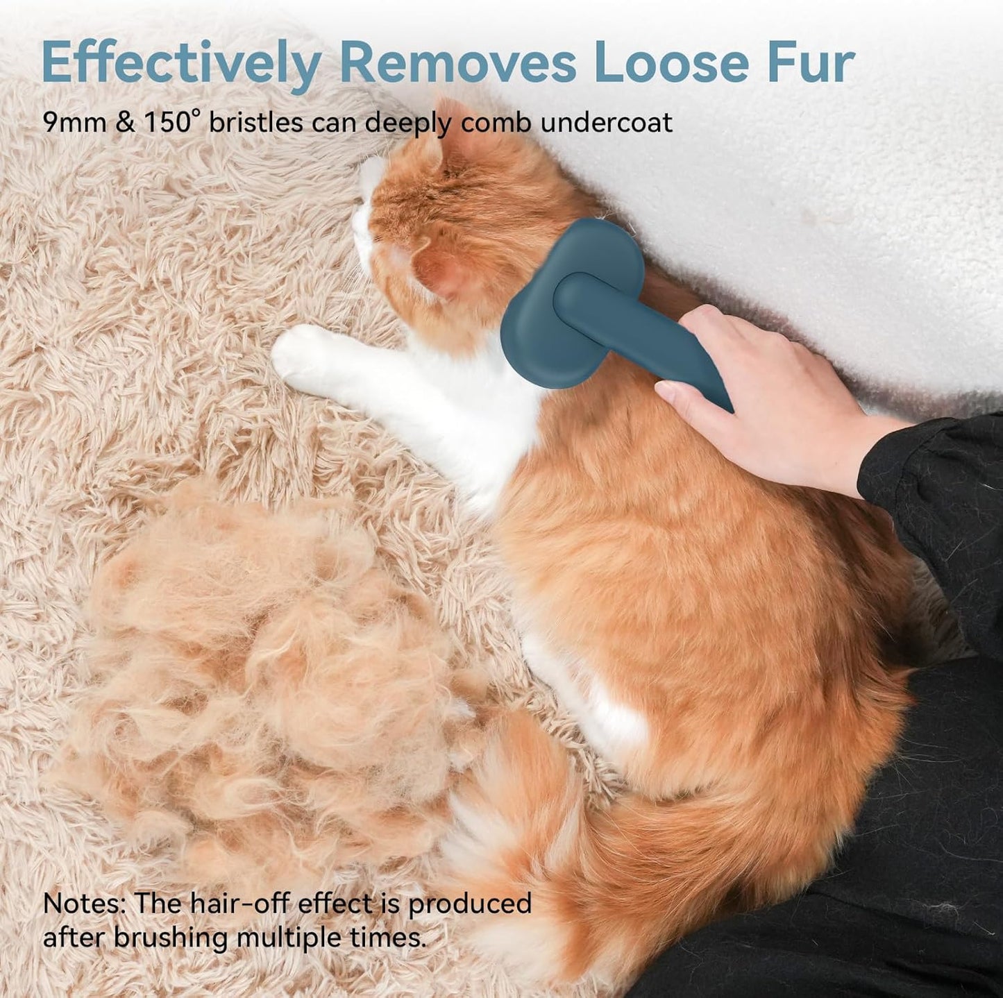 Cat Brush for Shedding, Indoor Cats, Long or Short Haired Cats, Cat Grooming Brush Cat Comb for Kitten Rabbit Massage Removes Loose Fur,Green
