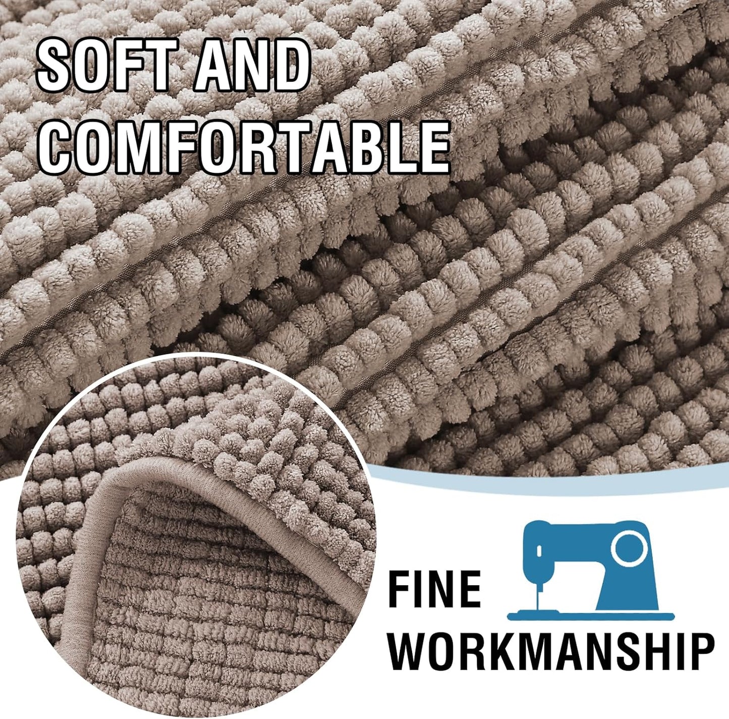 Plush Chenille Dog Bed Cover Thick Soft Sofa Cover for Cushion Couch Anti Slip Couch Cover Water Resistant Furniture Protector for Dog, Pet, Cat,Sand