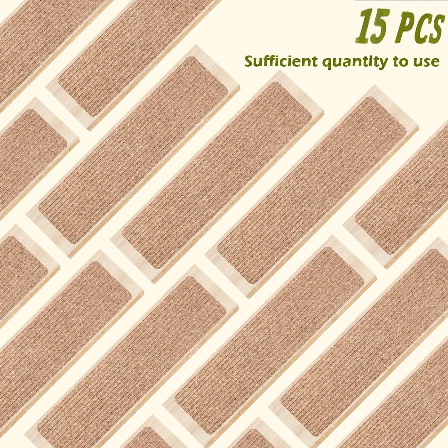 Stair Treads Carpet Non-Slip Indoor Stair Runners for Wooden Steps, Stair Rugs for Kids and Dogs, Set of 15, 8" X 30", Cornstalk