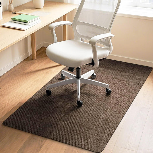 Office Chair Mat for Hardwood and Tile Floor, Computer Desk Chair Mats, Anti-Slip Mat for Rolling Chair, Large Floor Protector for Home Office, Brown