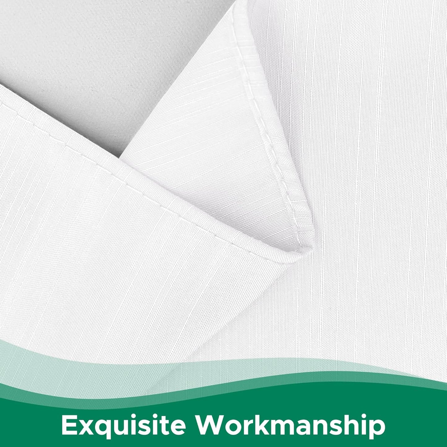 Wrap Around Bed Skirts  15" Drop, Aqua Adjustable Elastic Dust Ruffles Easy Fit Wrinkle & Fade Resistant  Machine Washable ,White