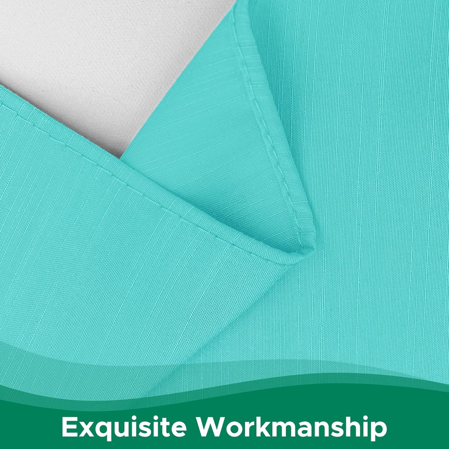 Wrap Around Bed Skirts  15" Drop, Aqua Adjustable Elastic Dust Ruffles Easy Fit Wrinkle & Fade Resistant  Machine Washable ,Aqua