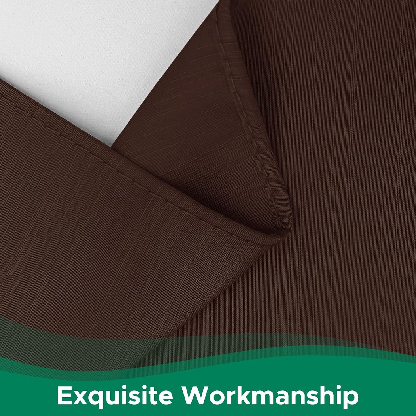 Wrap Around Bed Skirts  15" Drop, Aqua Adjustable Elastic Dust Ruffles Easy Fit Wrinkle & Fade Resistant  Machine Washable ,Brown