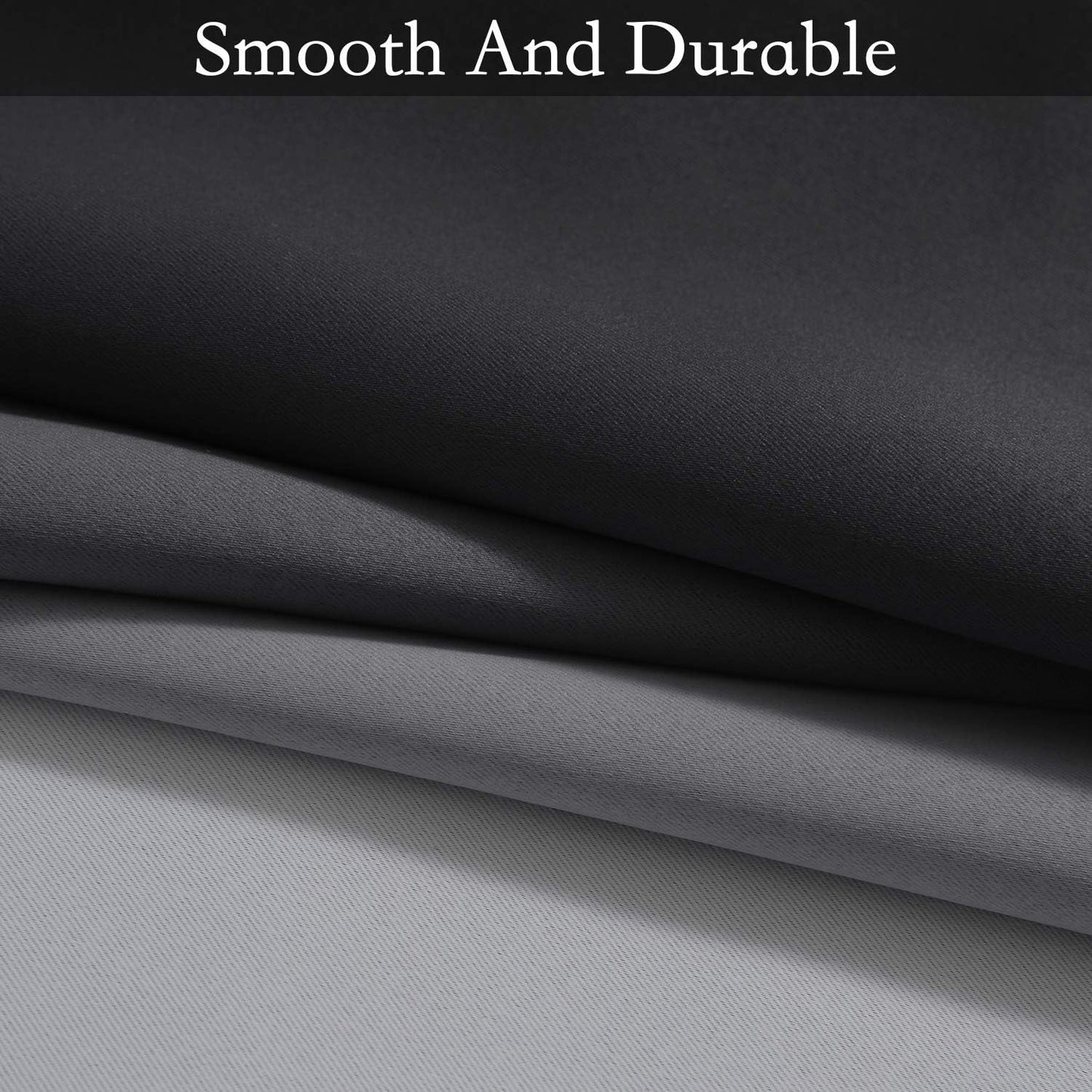 Ombre Room Darkening Curtains for Bedroom,  Light Blocking Thermal Insulated Grommet Window Curtain/Drapes for Living Room,2 Panels,Grey&White