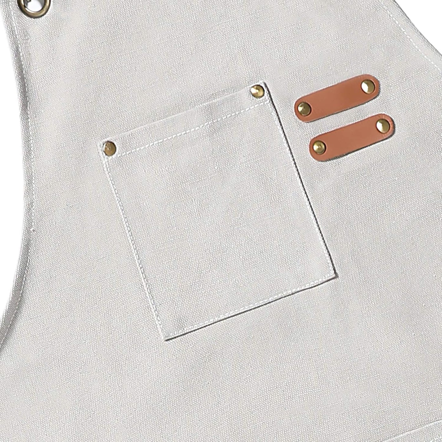 Chef Aprons for Men Women with Oversized Pockets,Cotton Canvas Cross Back Heavy Duty Work Apron,White