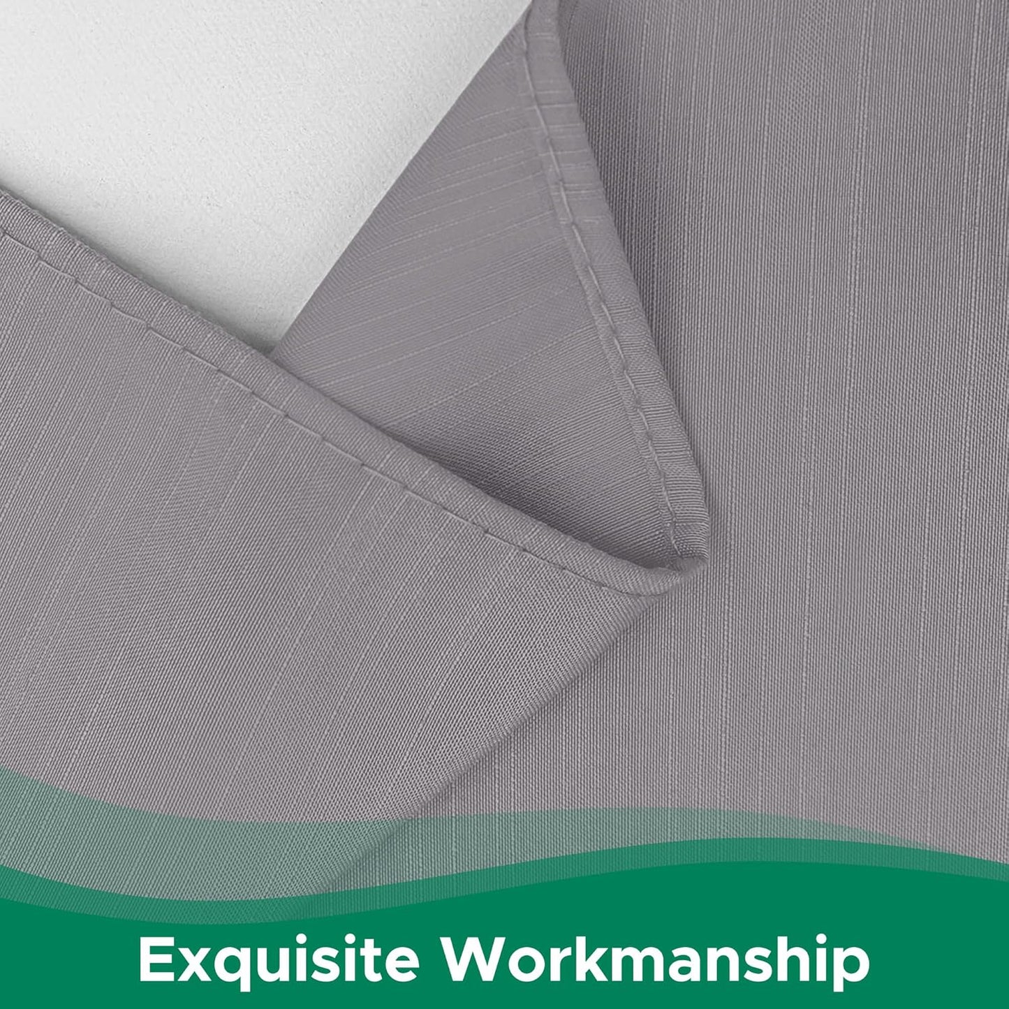 Wrap Around Bed Skirts  15" Drop, Aqua Adjustable Elastic Dust Ruffles Easy Fit Wrinkle & Fade Resistant  Machine Washable ,Grey