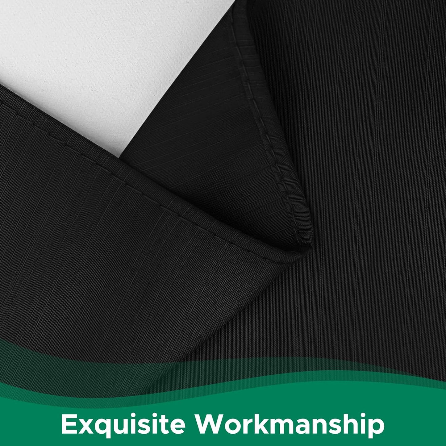 Wrap Around Bed Skirts  15" Drop, Aqua Adjustable Elastic Dust Ruffles Easy Fit Wrinkle & Fade Resistant  Machine Washable ,Black