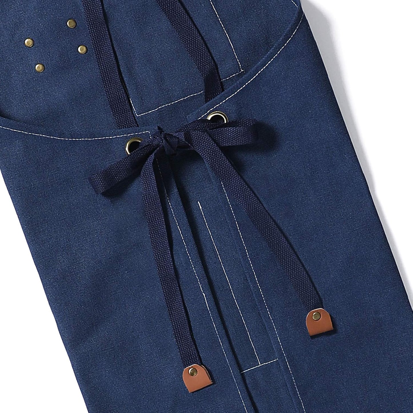 Chef Aprons for Men Women with Oversized Pockets,Cotton Canvas Cross Back Heavy Duty Work Apron,Blue