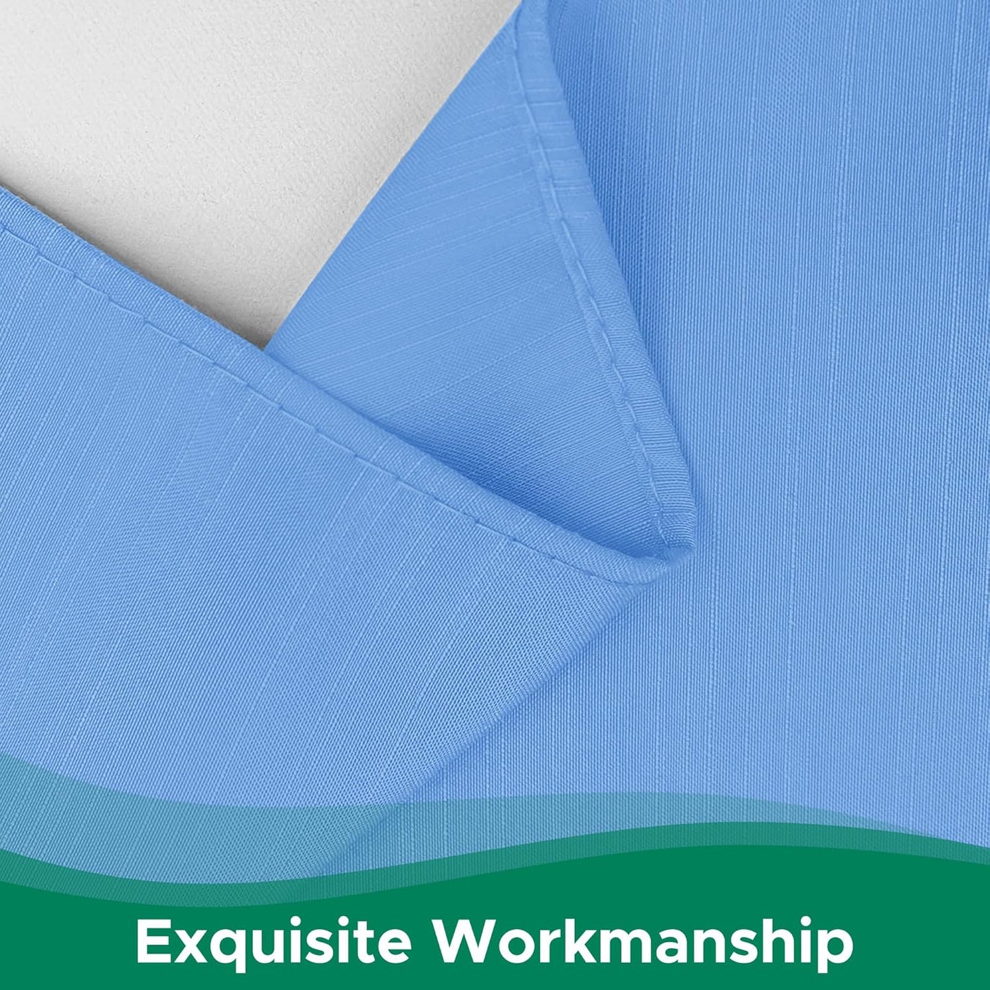 Wrap Around Bed Skirts  15" Drop, Aqua Adjustable Elastic Dust Ruffles Easy Fit Wrinkle & Fade Resistant  Machine Washable ,Blue