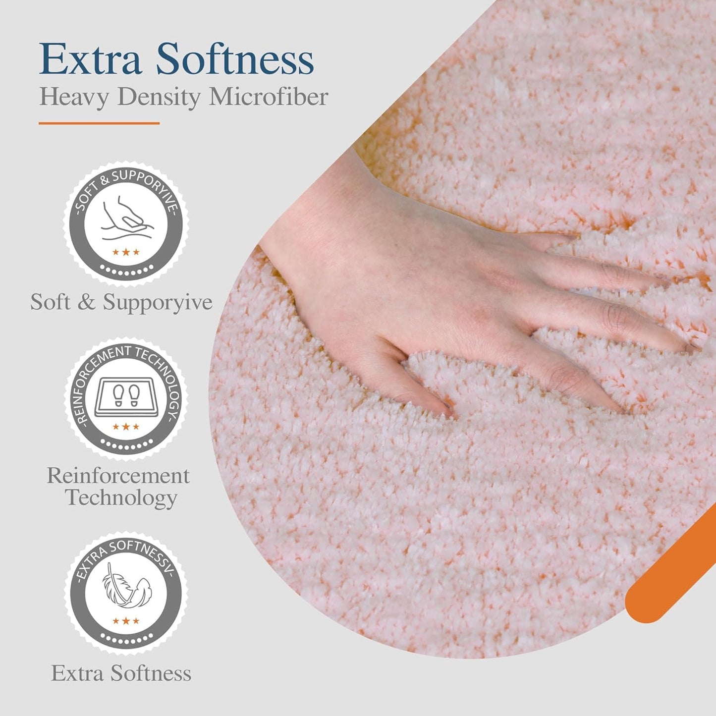 Bath Rug for Bathroom Non Slip Bathroom Mat Water Absorbent Soft Microfiber Shaggy Bathroom Rug Machine Washable Bath Mat,Pink