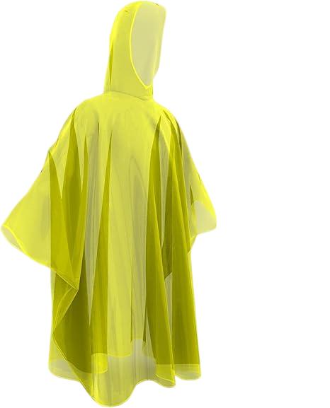 Disposable Rain Ponchos for Adults (5 Pack) ,Yellow