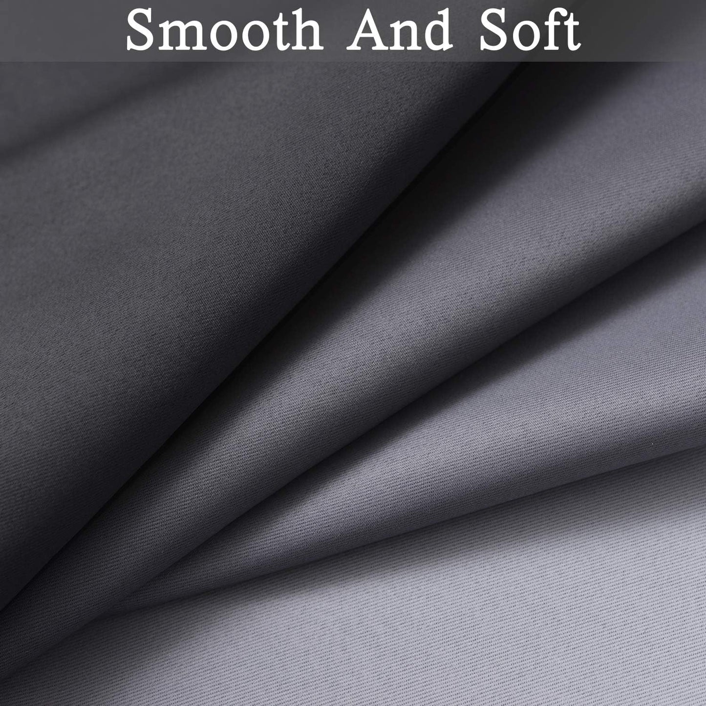 Ombre Room Darkening Curtains for Bedroom,  Light Blocking Thermal Insulated Grommet Window Curtain/Drapes for Living Room,2 Panels,White&Black