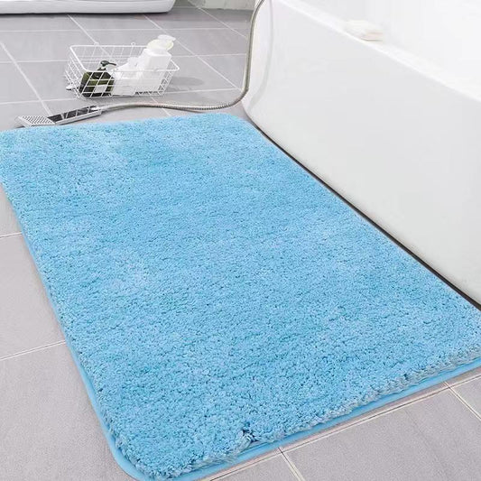 Bath Rug for Bathroom Non Slip Bathroom Mat Water Absorbent Soft Microfiber Shaggy Bathroom Rug Machine Washable Bath Mat,Skyblue