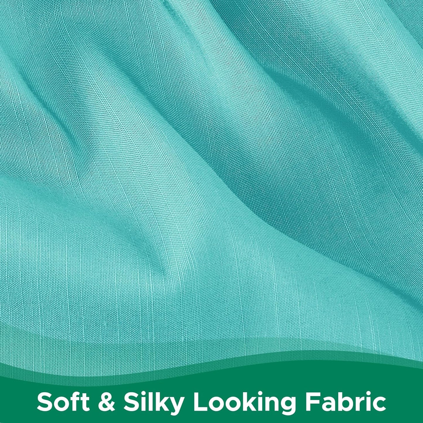Wrap Around Bed Skirts  15" Drop, Aqua Adjustable Elastic Dust Ruffles Easy Fit Wrinkle & Fade Resistant  Machine Washable ,Aqua
