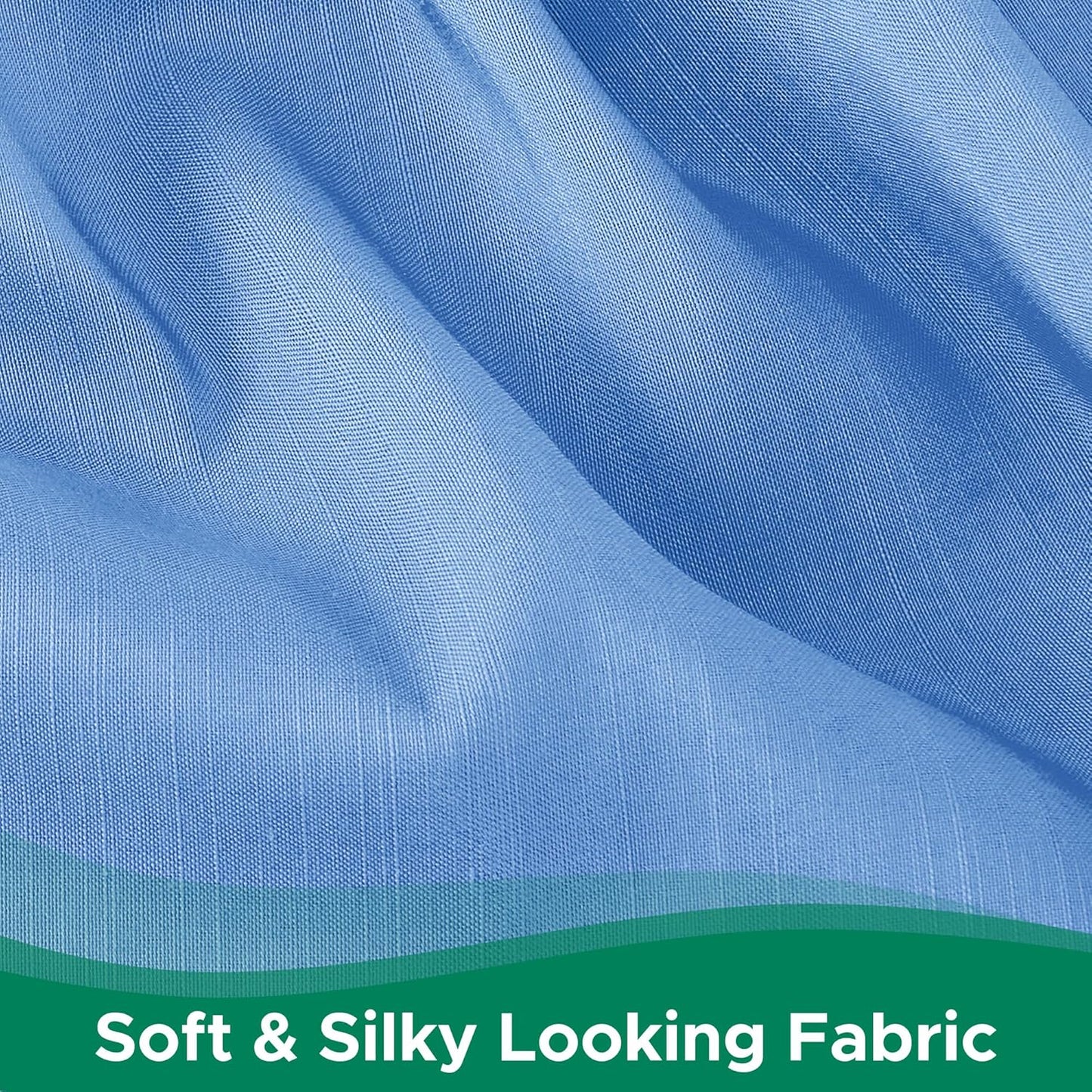 Wrap Around Bed Skirts  15" Drop, Aqua Adjustable Elastic Dust Ruffles Easy Fit Wrinkle & Fade Resistant  Machine Washable ,Blue