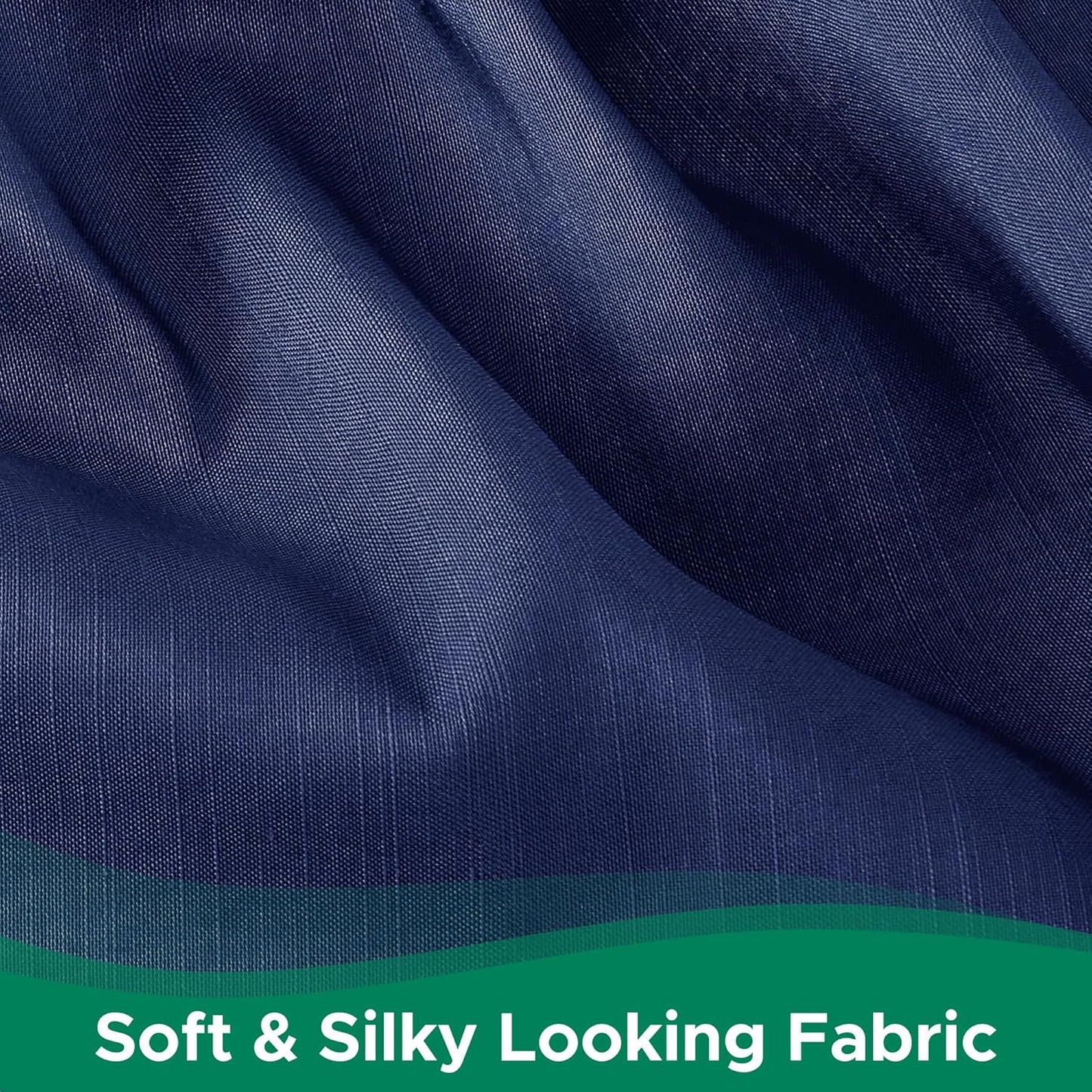 Wrap Around Bed Skirts  15" Drop, Aqua Adjustable Elastic Dust Ruffles Easy Fit Wrinkle & Fade Resistant  Machine Washable ,Navy