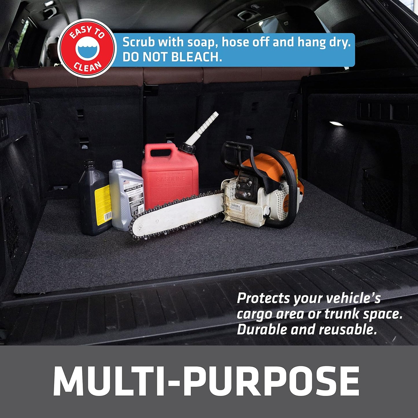 Oil Spill Mat,Premium Absorbent Oil Pad, Reusable, Washable, Durable, Waterproof Backing Contains Liquids, Protects Garage Floor Surface