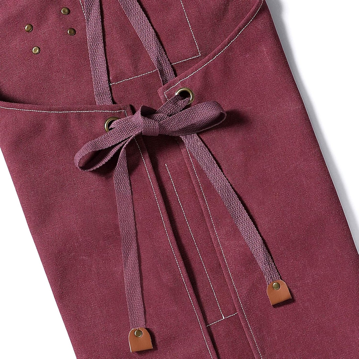Chef Aprons for Men Women with Oversized Pockets,Cotton Canvas Cross Back Heavy Duty Work Apron,Red