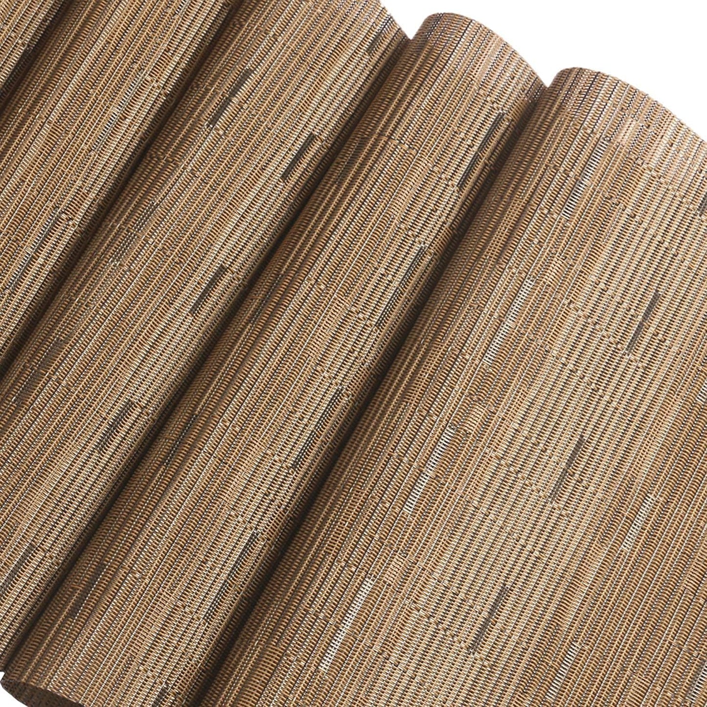 Round Table Placemats Set Wedge Shaped Place Mat with Centerpiece Round Mat Heat Resistant Table Mats Washable, Tan