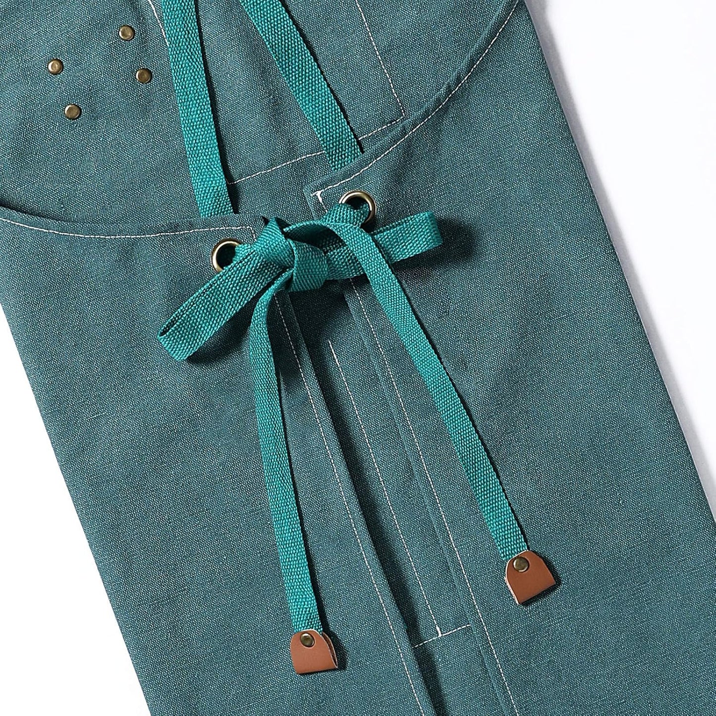 Chef Aprons for Men Women with Oversized Pockets,Cotton Canvas Cross Back Heavy Duty Work Apron,Teal