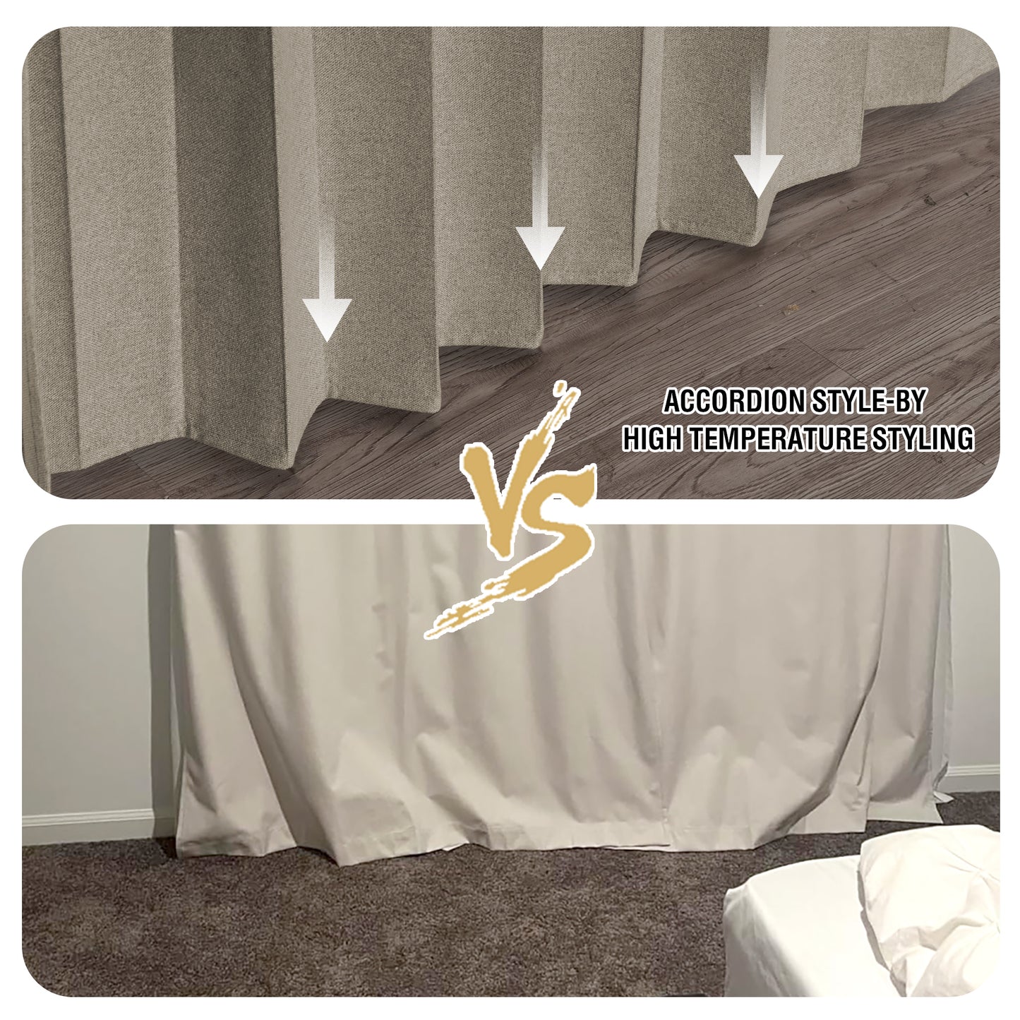Double-sided Linen ,High shading,2 Panel Rod Pocket Semi Sheer Neutral Country Rustic Farmhouse Organ Curtain Bedroom,Taupe
