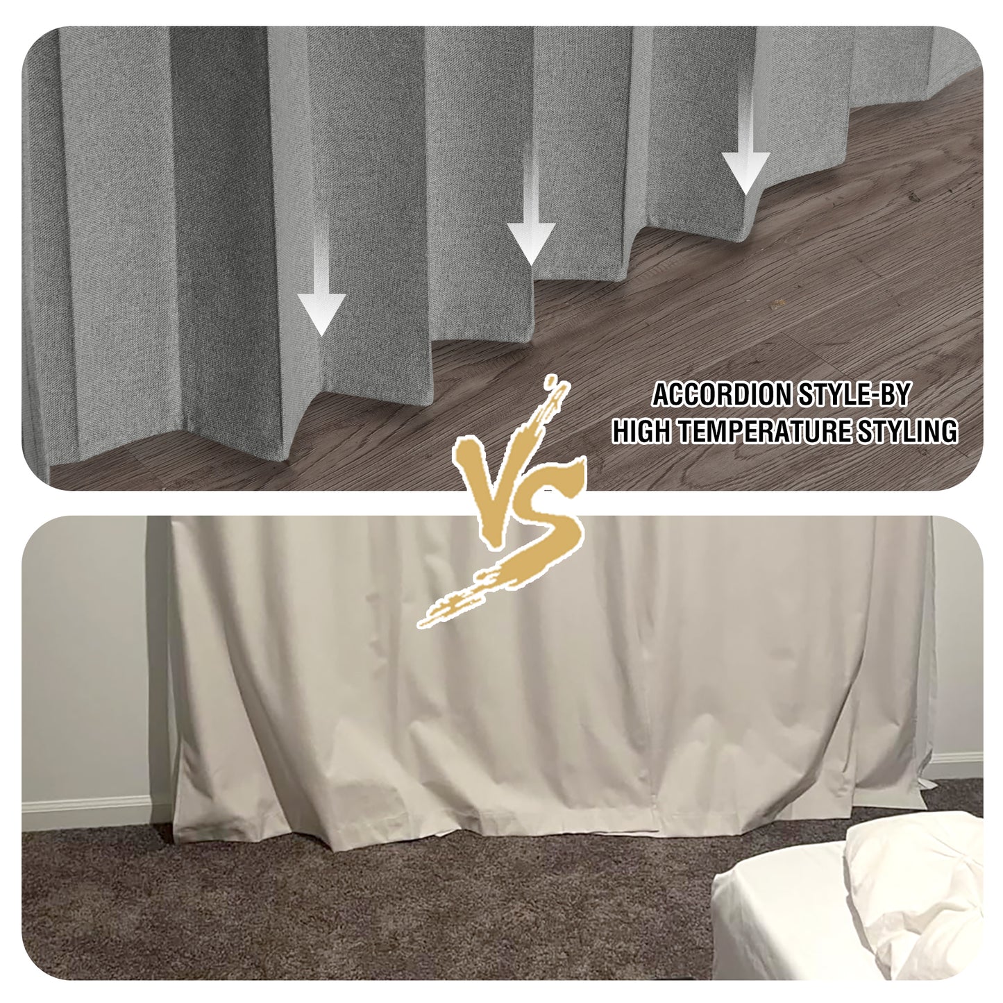 Double-sided Linen ,High shading,2 Panel Rod Pocket Semi Sheer Neutral Country Rustic Farmhouse Organ Curtain Bedroom,Grey