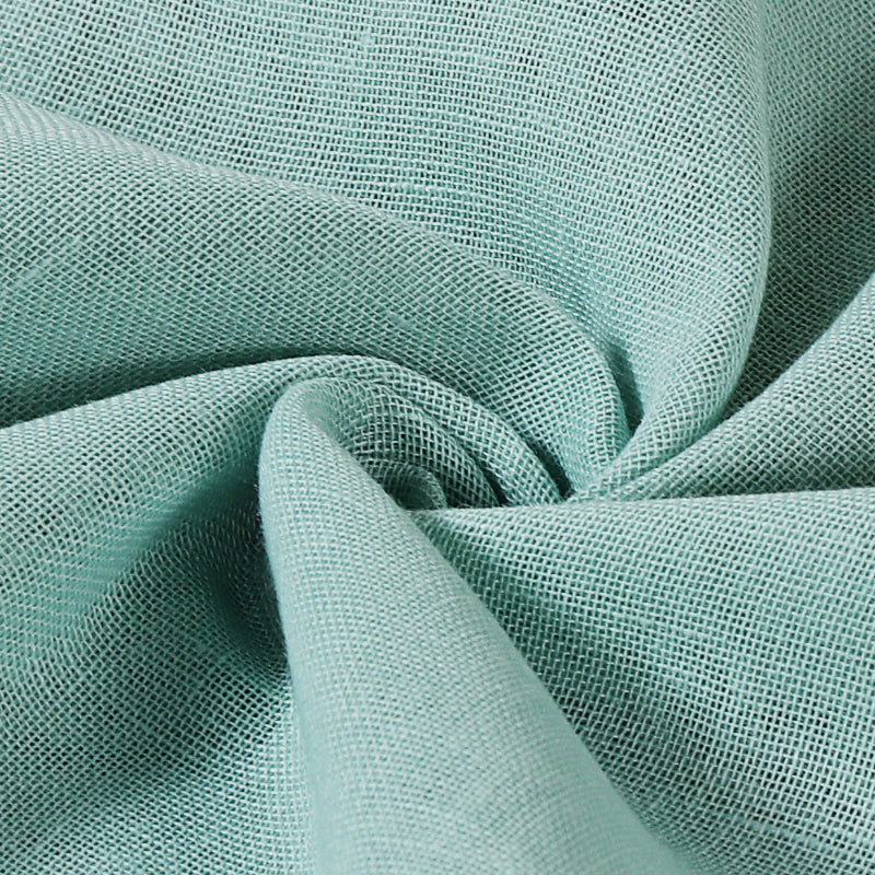 Natural Linen Sheer Curtains 2 Panels, Rod Pocket Semitransparent Semi-Sheer Soft Comfort Privacy Drapes,Sage