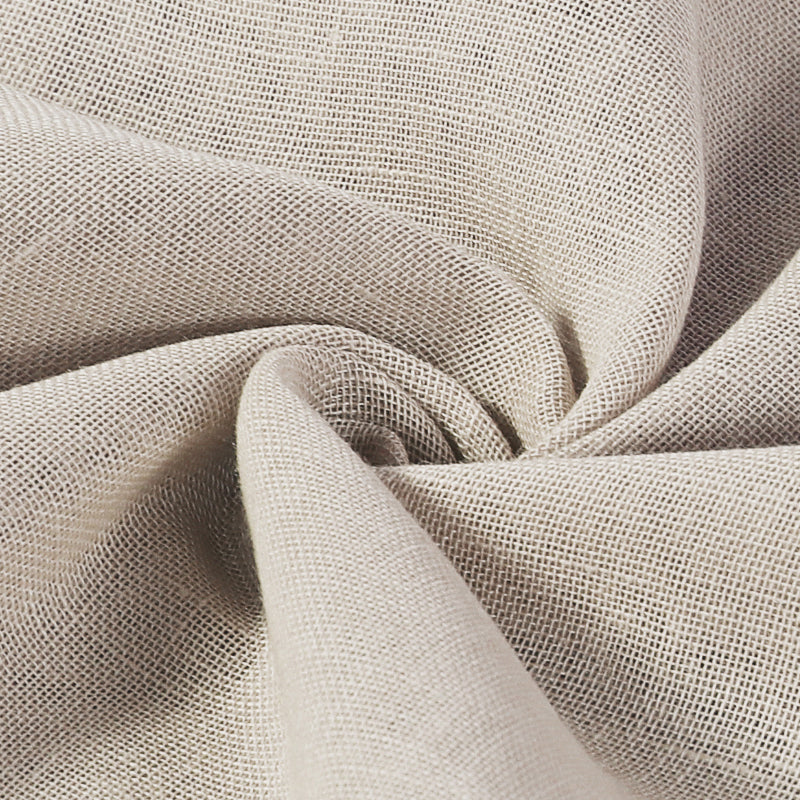 Natural Linen Sheer Curtains 2 Panels, Rod Pocket Semitransparent Semi-Sheer Soft Comfort Privacy Drapes,Linen