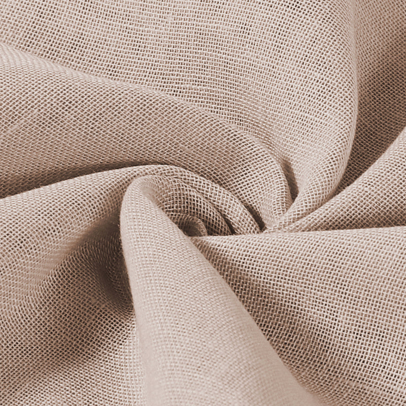 Natural Linen Sheer Curtains 2 Panels, Rod Pocket Semitransparent Semi-Sheer Soft Comfort Privacy Drapes,Natural