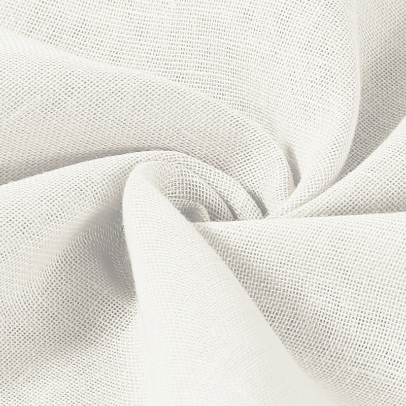 Natural Linen Sheer Curtains 2 Panels, Rod Pocket Semitransparent Semi-Sheer Soft Comfort Privacy Drapes,Ivory