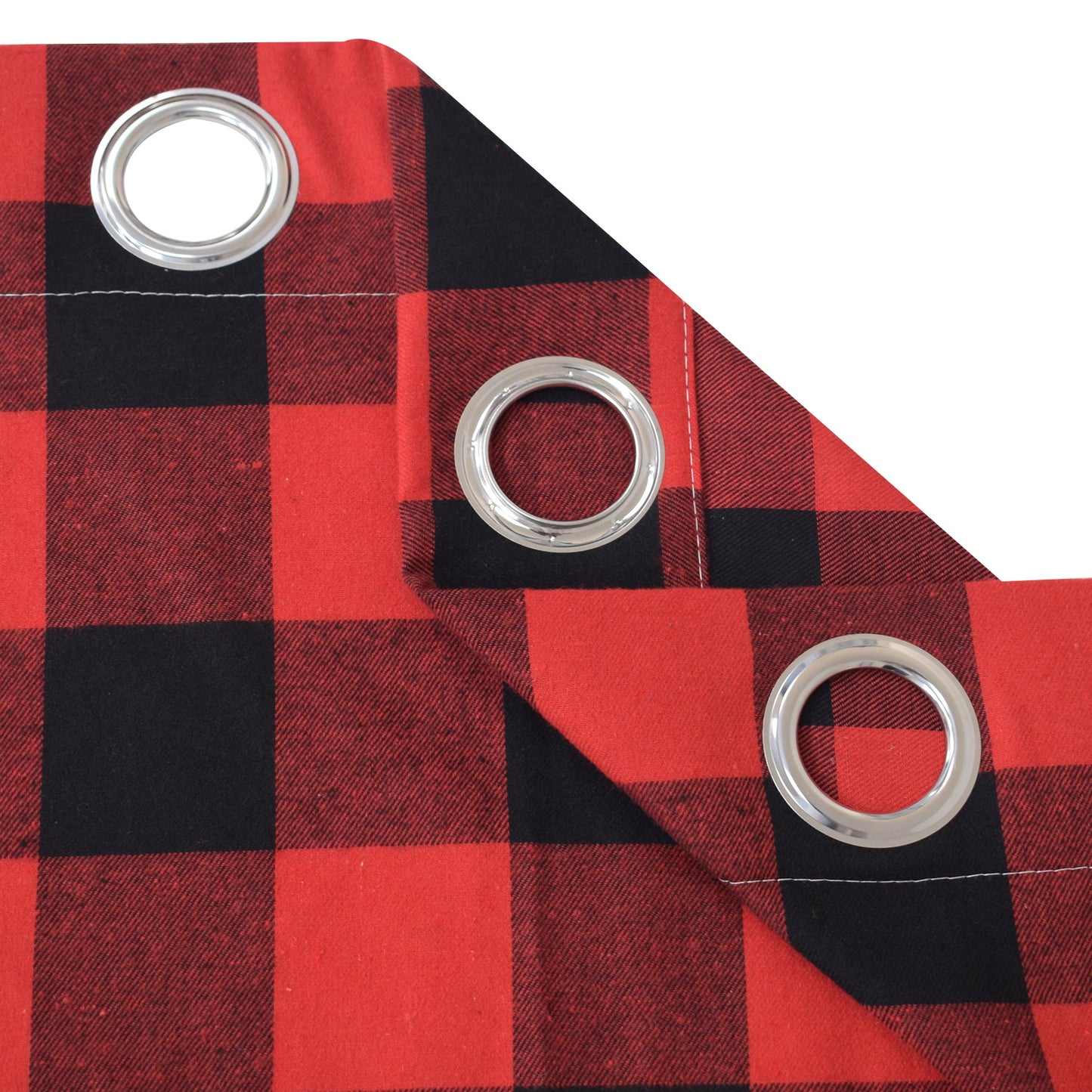 Outdoor Curtains for Patio Waterproof, Red and Black