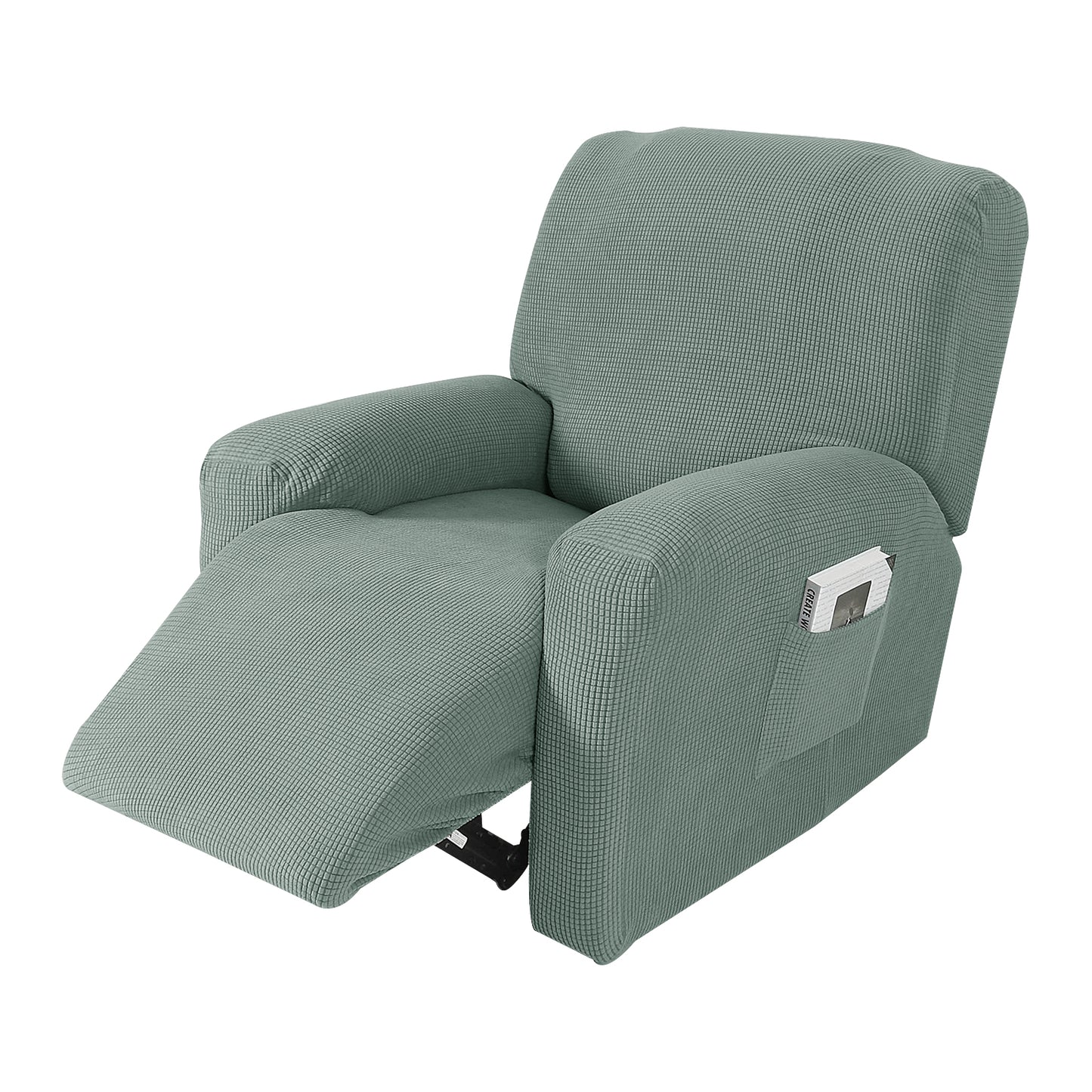 Recliner Sofa Covers Stretch for 1/2/3 Seats Jacquard Pattern Furniture Protector, Sage