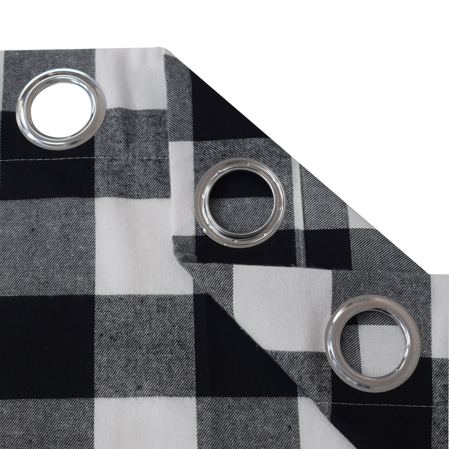 Outdoor Curtains for Patio Waterproof, Black and White