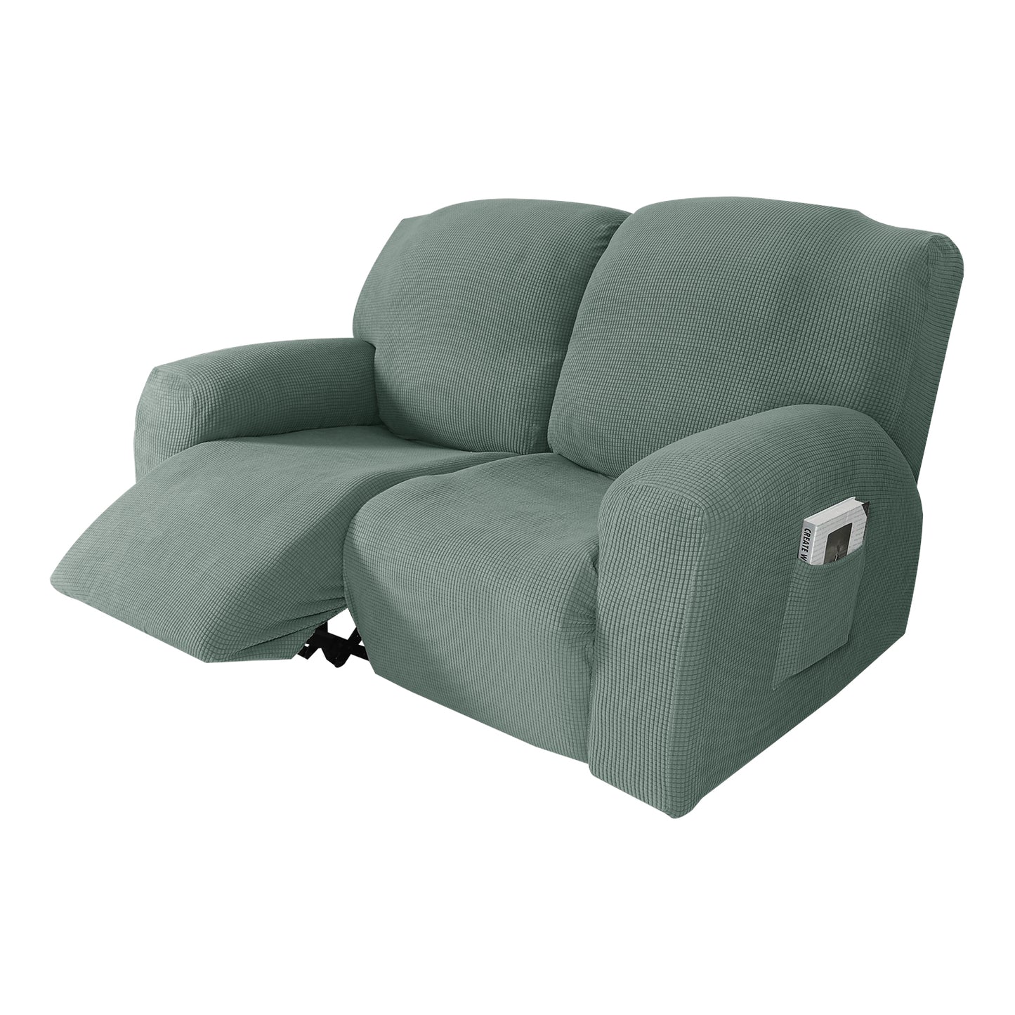 Recliner Sofa Covers Stretch for 1/2/3 Seats Jacquard Pattern Furniture Protector, Sage