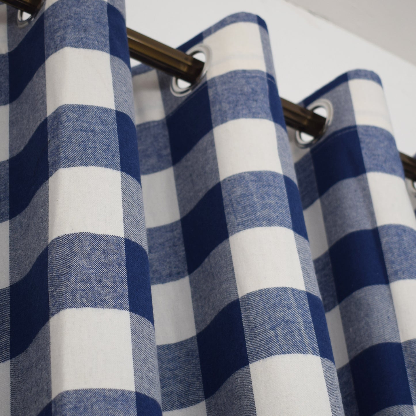 Outdoor Curtains for Patio Waterproof, Blue and White
