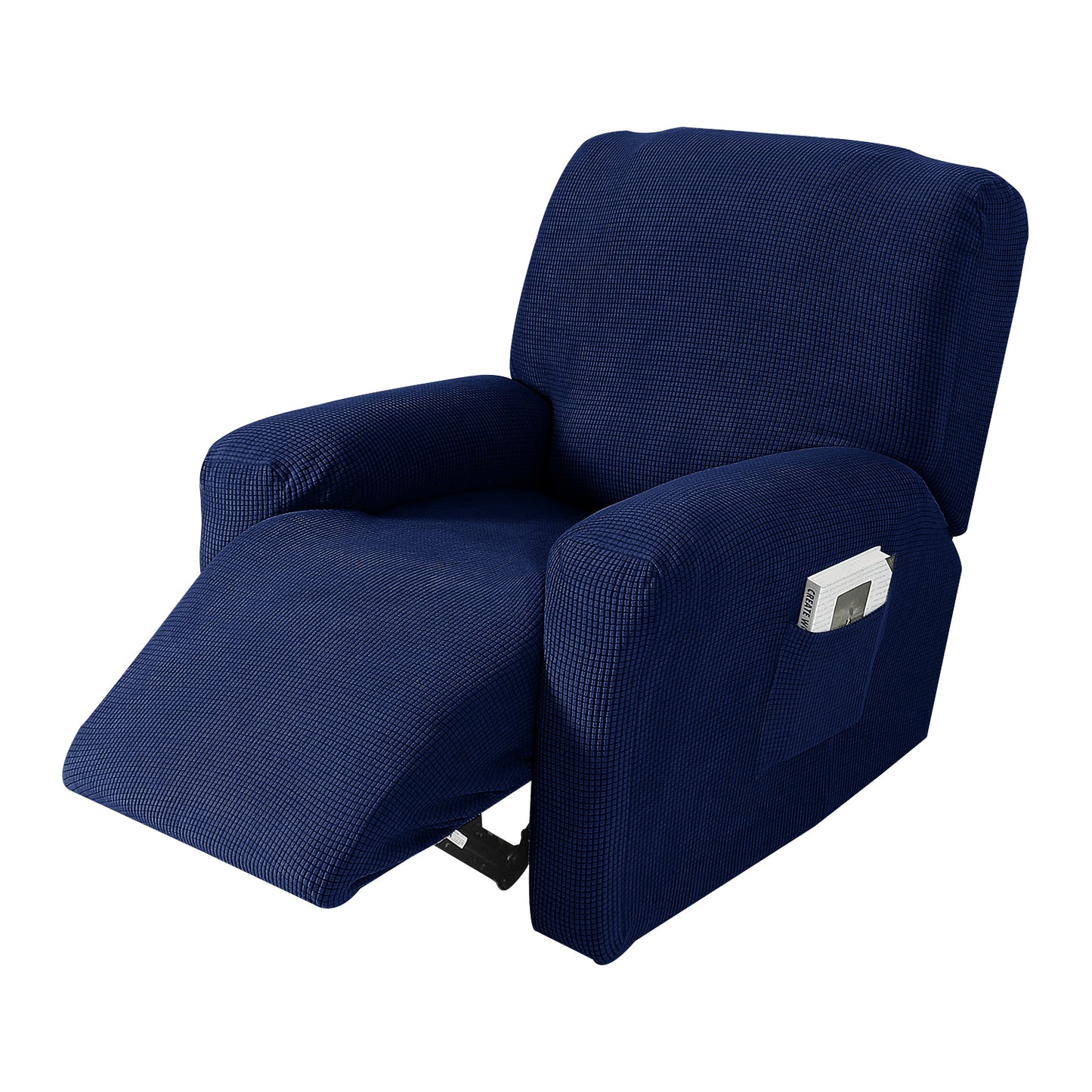 Recliner Sofa Covers Stretch for 1/2/3 Seats Jacquard Pattern Furniture Protector, Navy