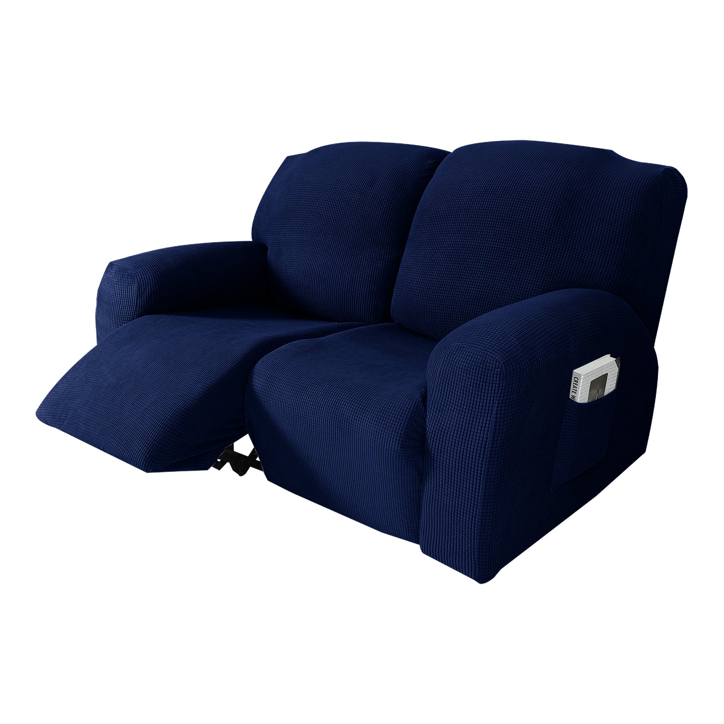 Recliner Sofa Covers Stretch for 1/2/3 Seats Jacquard Pattern Furniture Protector, Navy