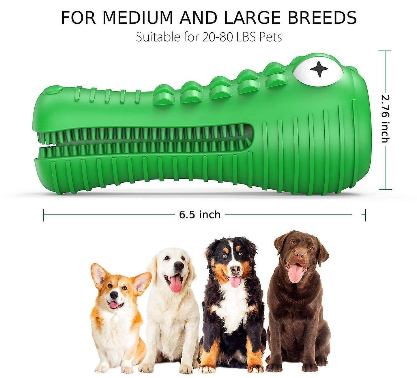 Dog toys for aggressive chewers large breed, squeaky dog toys for medium large dogs, 100% natural rubber