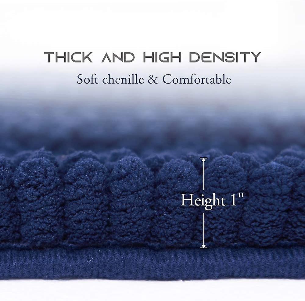 Navy bathroom rug, extra thick indoor outdoor durable doormat for front door