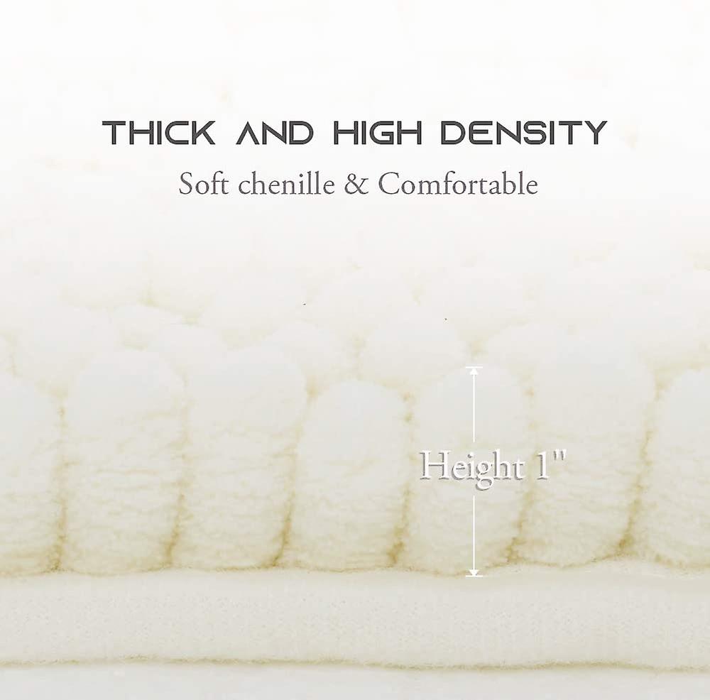 Ivory bathroom rugs, contour rug sets  (50x80cm&50x50cm-U Shaped)