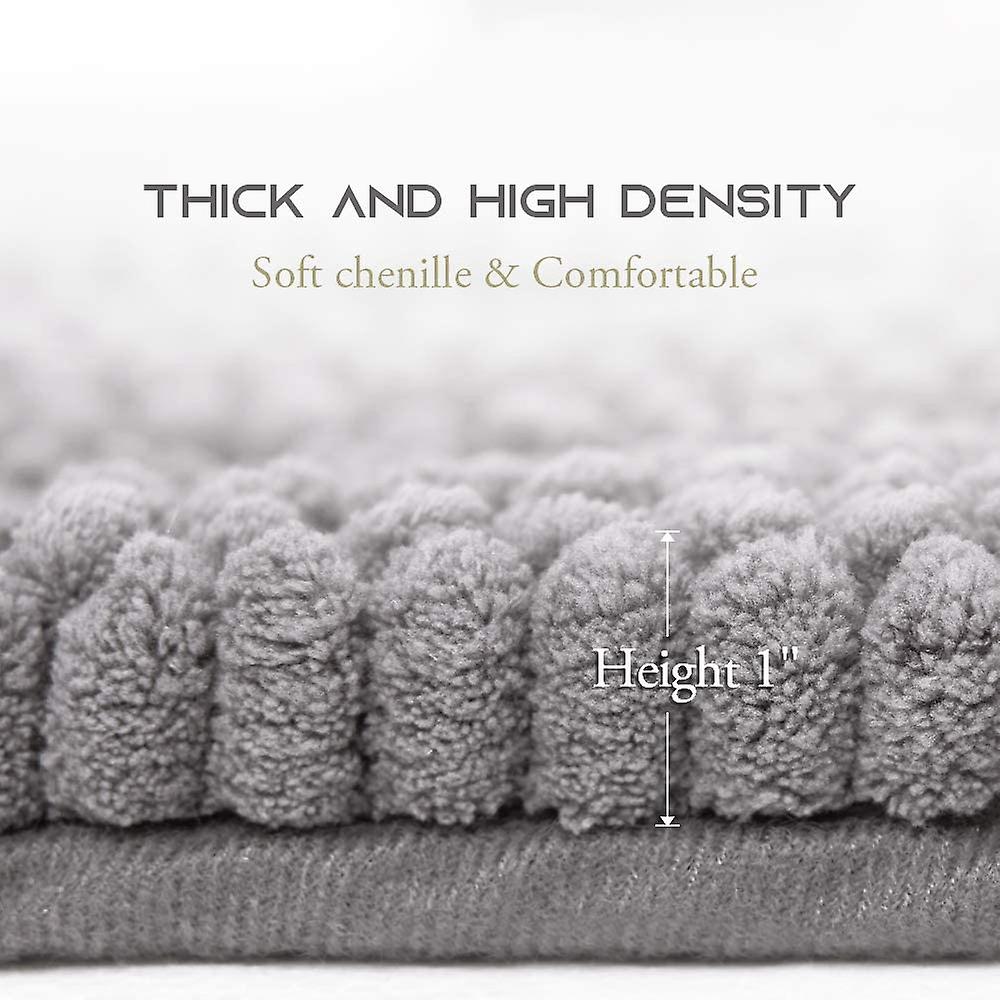 Light grey bath mats shower rugs slip-resistant mats 50x80cm&43x61cm