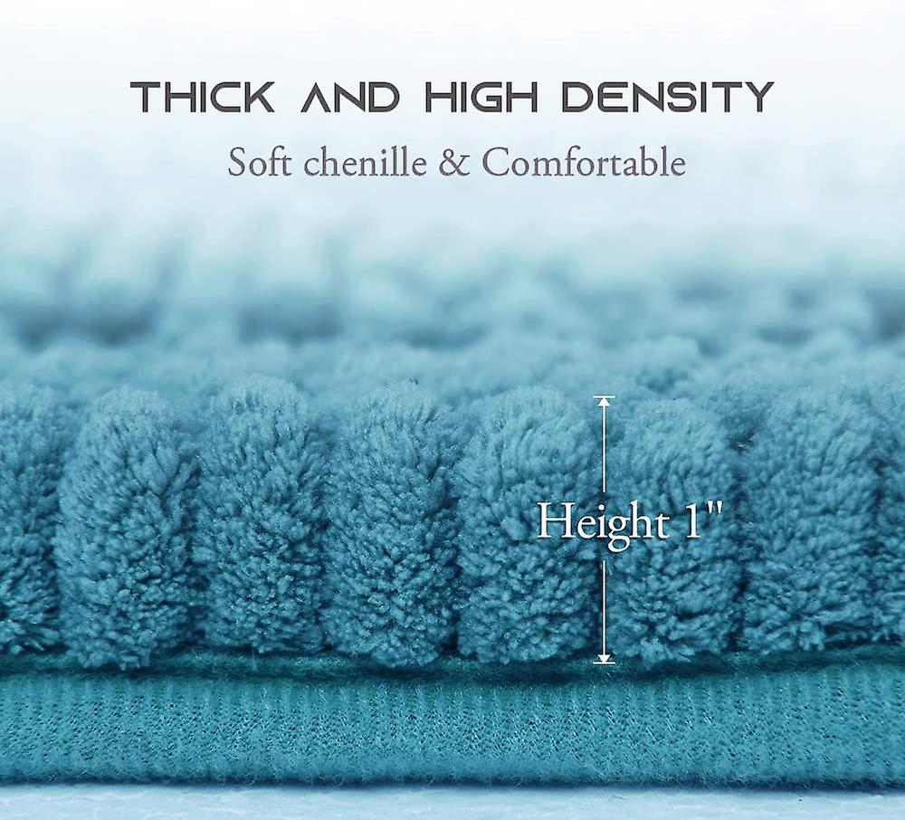 Turquoise bath mats shower rugs slip-resistant extra absorbent soft and fluffy thick bath mats 50x80cm&43x61cm