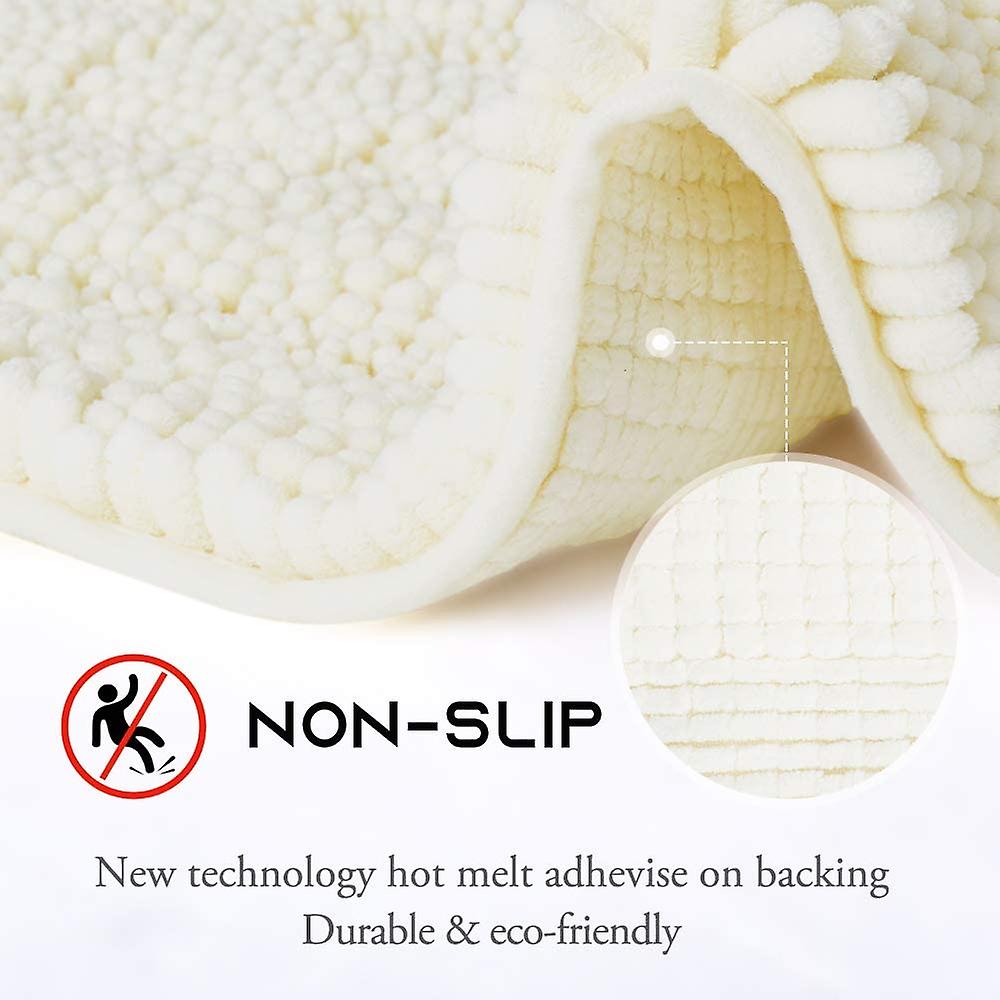 Ivory bath mats shower rugs slip-resistant 50x80cm&43x61cm