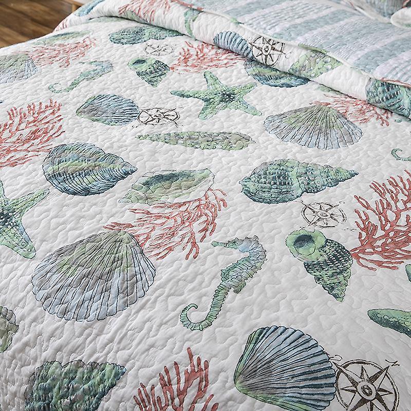 Quilt bedding set for bed reversible（1 quilt plus 2 pillowcase）
