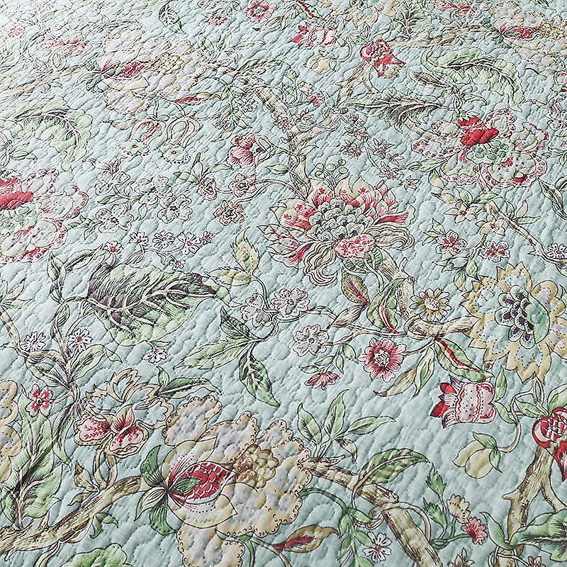 Floral bedding quilt set 3 piece spring summer coverlet blanket（1 quilt plus 2 pillowcase）