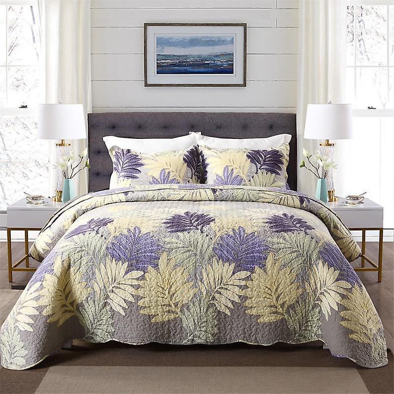 3 Piece reversible quilt bedding set（1 quilt plus 2 pillowcase）