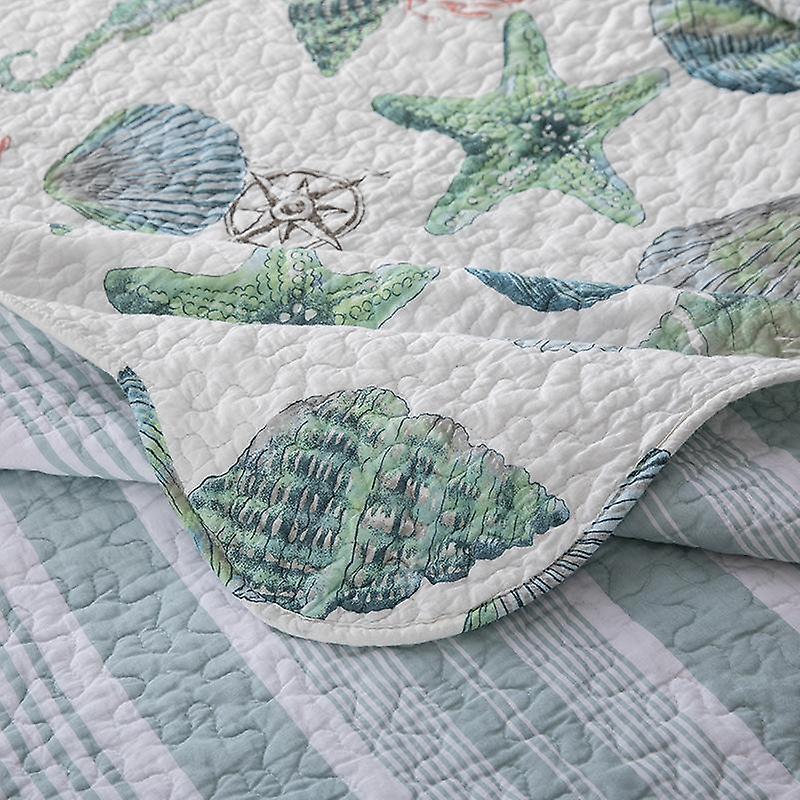 Quilt bedding set for bed reversible（1 quilt plus 2 pillowcase）