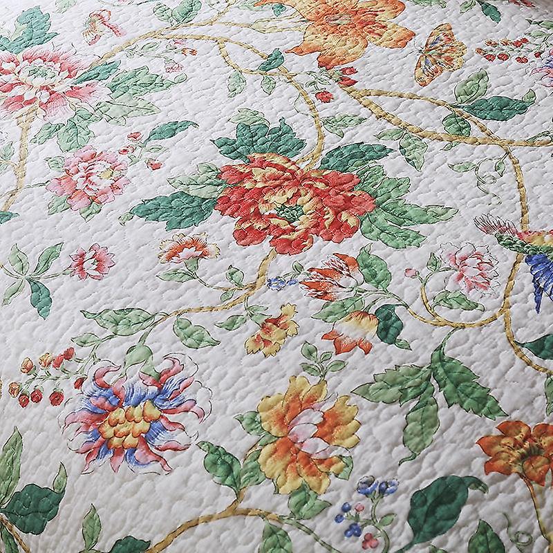 3 Piece floral quilt bedding set for (1 quilt plus 2 pillowcase）